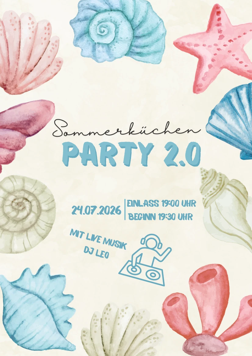 Sommer-Küchenparty<br>24. Juli 2026<br>19.00 Uhr